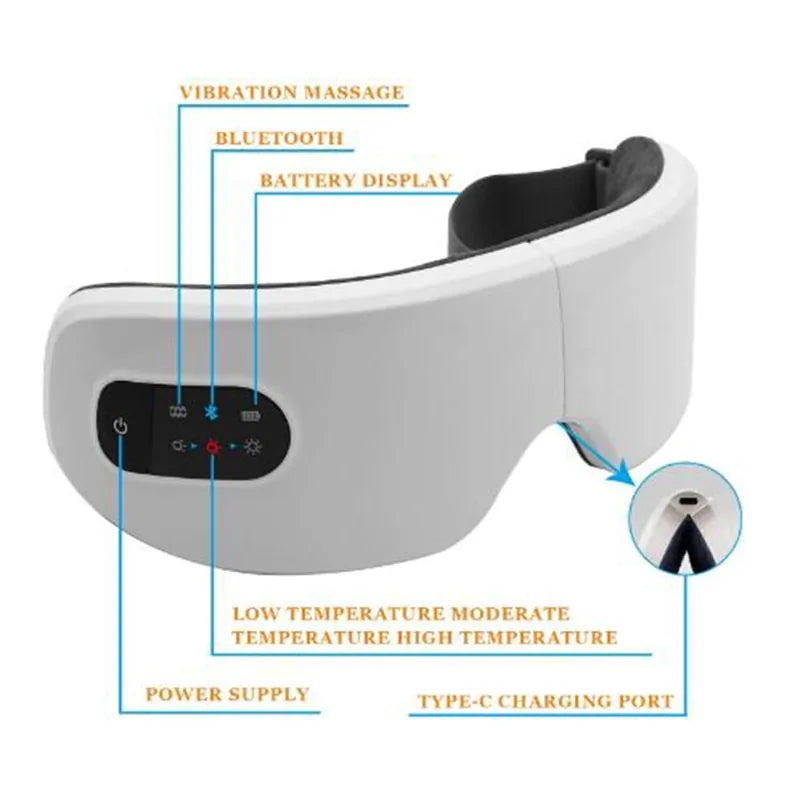 TruRelief Eye Massager with Heat & Bluetooth music