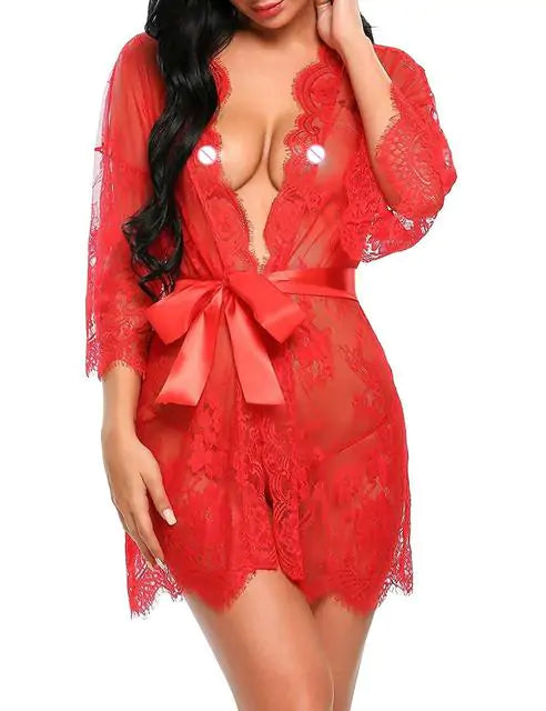 Lace Lingerie Robe For Women