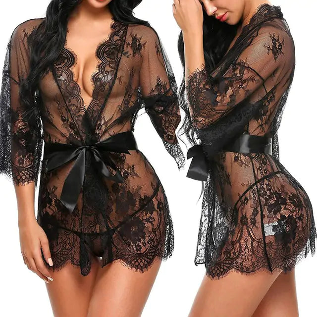 Lace Lingerie Robe For Women