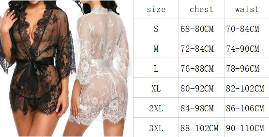 Lace Lingerie Robe For Women