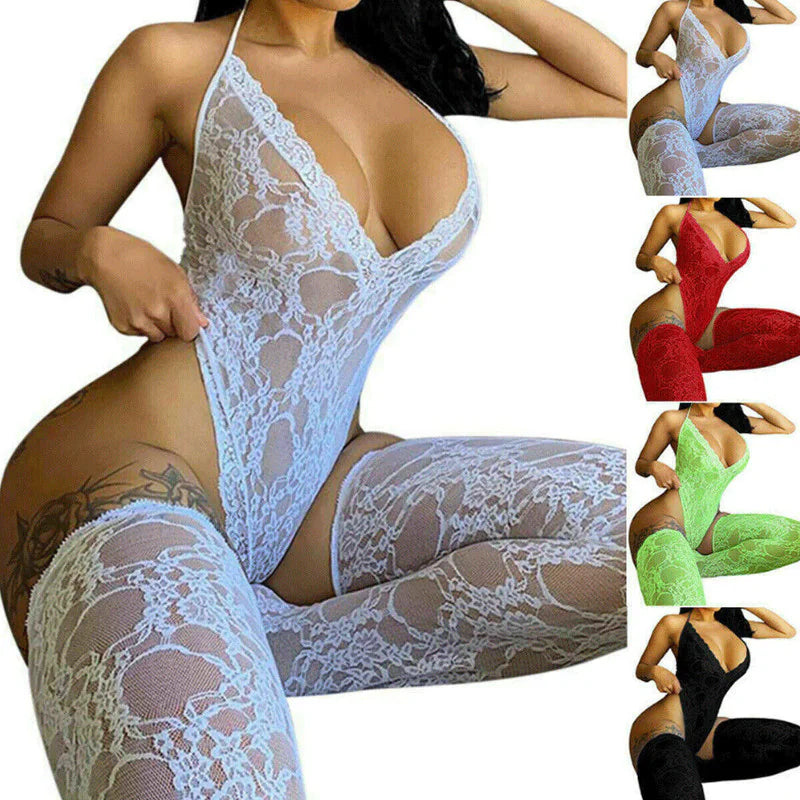 Seductive Allure Lingerie-Lacewear Sleepwear Bodysuit Dress & Plus Size